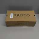 Coutgo Womens Mary Jane Chunky Low Heels Closed Square Toe Ankle Strap Pumps Wedding Party Dress Shoes (9, Black)