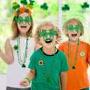 Winlyn Bulk St. Patrick's Day Novelty Jewelry Assortment St. Patrick's Day Party Favors Supplies Head Bopper Necklace Bracelet Glasses Tattoo Stickers Accessories for St. Patty's Day Irish Party Dcor