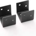 20 PCS U-Shaped Metal Brackets, Black Half Post Base 2x2 2x4 2x6 Post Anchor Connector for Joist Hanger Brackets Support, Inner Size 1.97", Thickness 0.08" (14 Gauge)