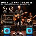 Karaoke Machine, Portable Bluetooth Speaker with 2 Wireless Microphones for Adults & Kids,Karaoke Speaker for Parties and Gatherings, PA System Supports TWS/USB/TF/REC/AUX and TV Connected (Black)