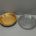 10 Pack Valentine's Day 9 Inch Heavy Duty Aluminum Pie Tins Bulk with Lid, Oven and Freezer Safe Disposable Pie Pizza Pan Dessert Baking Cups Ideal for Restaurants Party Favors (Black,Gold)