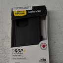 Defender Case Compatible with iPhone 15, Shockproof, Drop Proof, Ultra-Rugged with Port Protection, Includes Holster Clip Kickstand Black