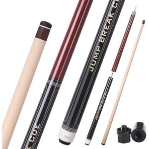 Kuntu Yimu Heavy Hitter 3-Piece Jump Break Cue Stick, 23oz Heavy Jump Break Pool Cue,58 inch Canadian Hard Maple Break Cue, 13mm bakelite tip for Explosive Breaks and Effortless Jumps.