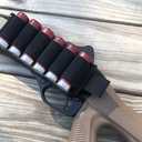 6 Packs 6 Rounds Buttstock Shell Card Holder | 12/20 Ga Side Saddle Shell Carrier for Rifle Shotgun Cartridge | with Molle Utility Pouch Hook and Loop