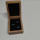 CHGCRAFT Walnut Wooden Cufflinks Box Black Storage Gift Box Jewelry Display Box for Engagement Birthday Anniversary, 3.35×2.36×1.38 inch