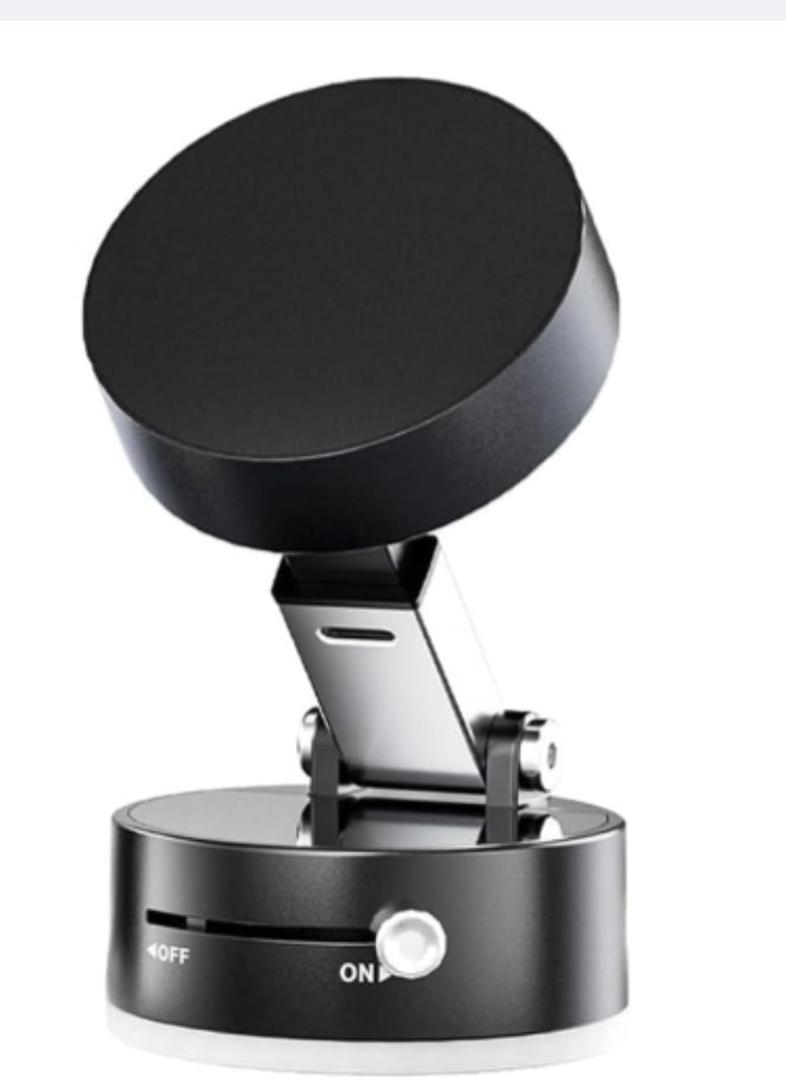 2026 Magnetic Car Phone Mount, Vacuum Suction Dashboard Mount with Adjustable Angle, Magnetic Phone Holder, Black.