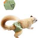 Adjustable Small Pet Diapers, Reusable Washable Squirrel Diapers Absorbent with Buckle Pants No Leak Reusable Diapers for Gliders Small Pets Mini Carrier Diaper (M)