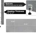 Desk Privacy Panel 24" x 24" Table Privacy Panel Acoustic Partition Noise Visual Isolate Table Divider with Clamp for Student Study Reception Area Office Library (24" x 24")