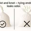 BOS Amazing Odor Sealing Cat Waste Disposal Bags - Durable and Unscented [Size: M, Color: Light blue] (90 count, Pack of 1) (90 Bags)