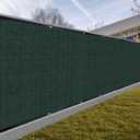 SUNNY GUARD Privacy Screen Fence 5' x 20' Dark Green Heavy Duty Dustproof Denoise Fencing Mesh Fabric Shade Net Cover for Outdoor Wall Garden Yard Pool Deck(Customized)