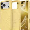 for iPhone 17 Pro Case, Compatible with MagSafe, Screen Protector +[Integrated Silicone Camera Control Button], Shockproof Protective Magnetic Case for iPhone 17 Pro 6.3", Buttercream Yellow