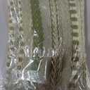 DII Farmhouse Braided Stripe Table Runner Collection, 15x108 (15x113, Fringe Included), Antique Green