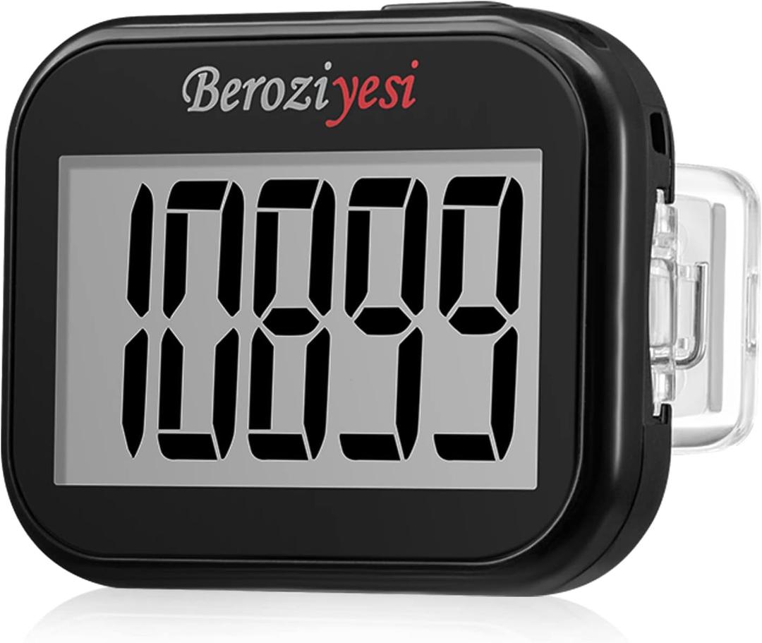 3D Pedometer for Walking, Simple Step Counter for Walking with Removable Clip and Lanyard, Accurate Pedometers for Steps, Step Tracker with Large Display for Men Women and Kids, Small