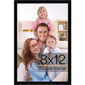 Giftgarden 8x12 Picture Frame Black, 8 by 12 Thin Photo Frame for Wall Tabletop Display, Single