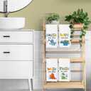 Dinosaur Towels for Kids Bathroom, Dinosaur Kids Bathroom Decor Sets of 4, Toddler Boys Girls Wash Your Hands Decor,16x24 in
