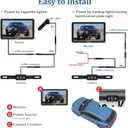 Backup Camera for Truck 7 Inch HD 2K Front Rear View Monitor kit Auto Color Image Night Vision, IP69 Waterproof DIY Grid Lines for Car/RV/Tractor/Semi-Trailers/Pickup H7