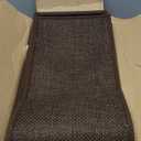 Peel and Stick Self Adhesive Jute Carpet Stair Treads, 15 Pack Rubber Backed Basement Safety Stair Mats, Non Slip Stair Cover Step Pads for Stairs, Deep Brown