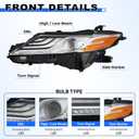 JFN Headlight Compatible with 2018 2019 2020 2021 2022 2023 2024 Toyota Camry (XLE/XSE, Driver Side(Left))