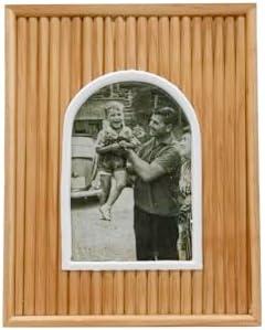 Foreside Home and Garden 4x6 Ribbed Arch Photo Picture Frame w/Glass Pane Family & Friends Picture Frame Home Living Room End Table Fireplace Mantle Table Tabletop Display Decor Decoration