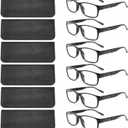 BLS BLUES Reading Glasses for Women/Men Blue Light Blocking, Fashion Readers Anti Eye Strain/Migraine Eyeglasses 6 Packs/Case (*Mix2), Magnification Strength: 0.0 x