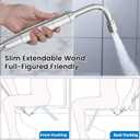Handheld Toilet Bidet Sprayer for Toilet - Adjustable Flush Angle & Water Pressure for Bathroom Diaper Shower, All Brass Handheld Bidet Sprayer with Superior Complete Spray Hoses Kit (Sliver)