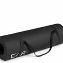 CAP 1/ 2" Thick Yoga Mat, Exercise & Workout Mat with Strap, Black