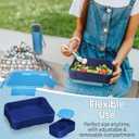 My Vesperbox Lite  Mini Lite - Kids Bento Lunch Box  Extra Durable Lunchbox for Toddlers and School  Leakproof, Child-Friendly, Ideal for Daycare, Preschool & Elementary School (7.48 x 5.12 x 1.97 in, Mini Lite - Light Blue - Blue - 19x13x5cm)