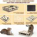 Cat Scratch Puzzle Enrichment Box, Large Solid Wood Construction Cat Nail File Enrichment Box with Sandpaper Inside, Cat Nail File Box Stress Free Alternative to Clippers and Grinders(No Bell Ball)