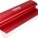 Goldblatt 16 Inch Drywall Skimming Blade, 0.3mm Stainless Steel Blade, Aluminum Body - Rigid Lightweight Drywall Knife with End Caps, Ergonomic Grip, for Mud, Repair Plaster Wall