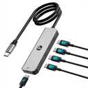 VCOM 10Gbps USB C Hub，5 Ports USB Splitter with 100W Power Delivery，Portable USB C Multiport Adapter Compatible with MacBook Pro/Air, Surface Pro, Dell, HP, Microsoft, Not Support Monitor (Blue)
