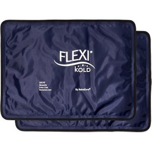 Pack of 2 FlexiKold Gel Ice Packs (Standard Large: 10.5" x 14.5") - Reusable Cold Pack for Injuries, for Back Pain Relief, Migraine Relief Pad, After Surgery, Postpartum, Headache, Shoulder - 6300-COLD 