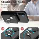 Wallet Case for Samsung Galaxy A26 5G,[Store 6 Cards] Black YBK | Premium Leather,with Card Holder,360° Rotatable Ring Stand,Magnetic Clasp,Shockproof Protective,Durable