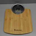 Adamson Hybrid 2-in-1 Analog & Digital Weighing Scale for Body Weight up to 400lbs - Thick Tempered Glass - Extra Large Display - Easy to Read Digital Bathroom Scale - Wood with White Backlight