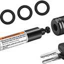 METOWARE Trailer Hitch Lock - 5/8" Dia Locking Hitch Pin, Anti-Theft Trailer Receiver Lock, Fits 2" Receiver Tubes, Class III & IV Hitch Receivers, Black (1 Pack)