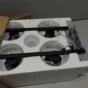 4-Light Bathroom Light Fixtures, Matte Black Modern Vanity Lights with Clear Glass Shades, Bathroom Wall Lamp for Mirror Living Room Cabinet Bedroom Porch