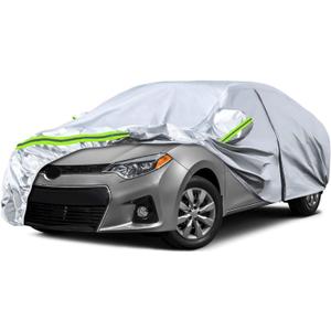 Waterproof Car Covers Replace for 2004-2025 Toyota Corolla Sedan, 6 Layers All Weather Custom-fit Car Cover with Zipper Door & Windproof Bands for Snow Rain Dust Hail Protection (Corolla)