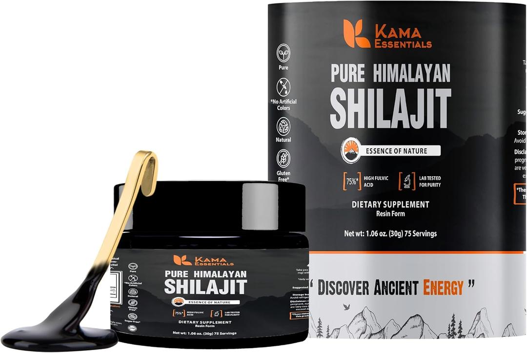Himalayan Shilajit Resin  75% Fulvic Acid, 85+ Minerals  Gold Grade Ayurvedic Supplement for Energy, Strength & Wellness  Lab-Tested  30g Shilajit for Men & Women