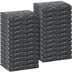 Newwiee 24 Pieces Textile Moving Blankets Bulk 54 x 72 Inch Furniture Blanket High Tensile Strength Pads Shipping Packing Blanket for Moving Furniture Floors Moves and Storage Equipment (Grey), about 54 x 72 Inch/ 140 x 180 cm