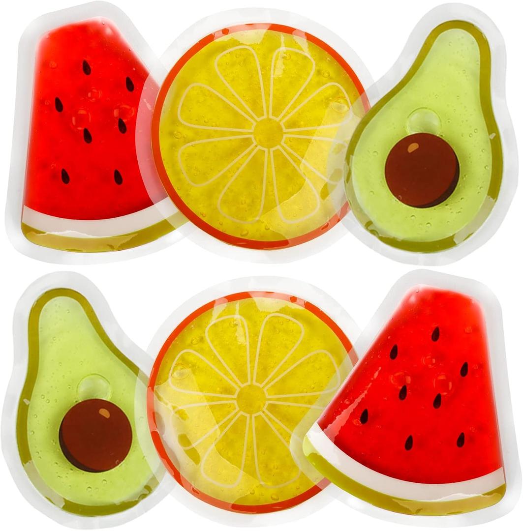 Kids Ice Packs for Boo Boos, 6 Pcs, FSA Eligible HSA, Small Gel Packs for Injury Reusable Baby Toddler Hot Cold Compress Mini Get Well Gifts for Body Pain Relief, Toothache, Fever, First Aid Recovery