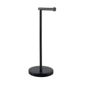 KES Bathroom Toilet Paper Holder Stand Modern Tissue Roll Holder SUS304 Stainless Steel Rustproof Freestanding 20.2" H, Matte Black BPH283S1-BK