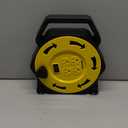 DEWENWILS Extension Cord Reel with 25 FT Power Cord, Hand Wind Retractable, 16/3 AWG SJTW, 4 Grounded Outlets, 13 Amp Circuit Breaker, Yellow, Black, UL Listed