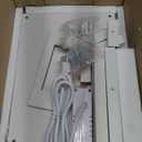 TUTOTAK 2 Tier Printer Stand, Rolling Printer Cart with Power Outlets and USB Ports, Mobile Printer Table with Wheels, for Under Desk, Office, Home, White PS01BW001 (2 tier(15.7 x 11.8 x 15.4inchs))