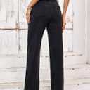 Tsher Womens High Waisted Jeans Stretchy Straight Leg Loose Fit Denim Pants Lightweight Tummy Control Trendy Jeans for Women (Black) Size: 2