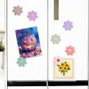 2 x 3.14" Large Flower Magnets Refrigerator, 5 Color Locker Accessories Fridge Magnet Locker Decor, Cute Whiteboard Magnets, Locker Decorations - 7 PCS