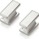 Probrico 10 Pack Brushed Nickel Cabinet Knobs and Pulls, 1.5 Inch (38mm) Rectangle Single Hole Drawer Handles for Kitchen, Bathroom, Dresser Cabinets