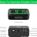 KWANWA 1.2 Inch Small Digital Alarm Clock, Green LED Display with Adjustable Brightness & Night Mode, Battery Operated Portable Desk Clock, for Bedroom, Travel, Kids, Wall Mount (Snooze, 12/24H), Black Case-green Led