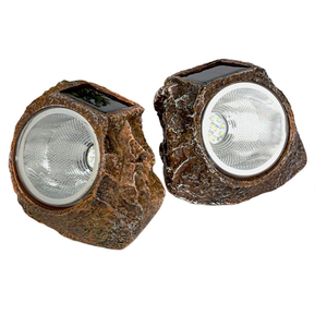 EiGreen Solar Garden Rock Lights Outdoor, 2 Pack 10 LED Waterproof Solar Powered Rock Light，Yard Landscaping Spotlights, for Indoor and Outdoor Decoration