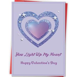 3 x Romantic Valentines Day Cards Gifts for Him Her Men Women, Happy Valentines Card for Husband Wife Boyfriend Girlfriend, Love Cards (LD307)