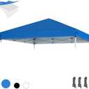 10×10 Canopy Replacement Top, Pop Up Canopy Replacement Tent Cover for Straight Leg Frame, Waterproof Canopy Top Cover for Garden Patio Camping (Top Only)(Blue)