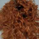 Rugelyss Long Wavy Wigs 28 Inches Natural Copper Fox Red Synthetic Kinky Curly Hair Wig for Women